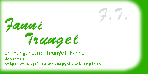 fanni trungel business card